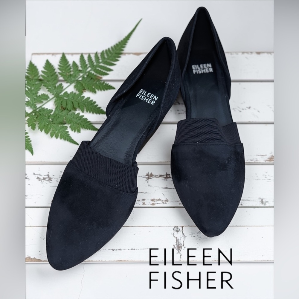 Eileen Fisher Size 7.5 Black Hilly d'Orsay Pumps NEW! - Picture 3 of 6